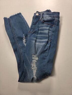 Mudd Jeans Size 3 Womens High Rise Jegging FLX Stretch Medium Wash Blue Denim